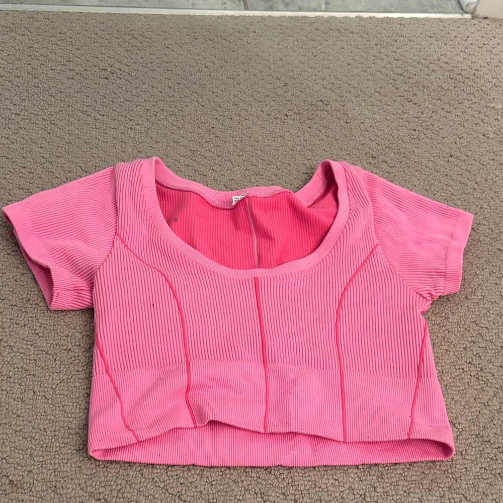 Aeropostale Pink Ribbed Blouse